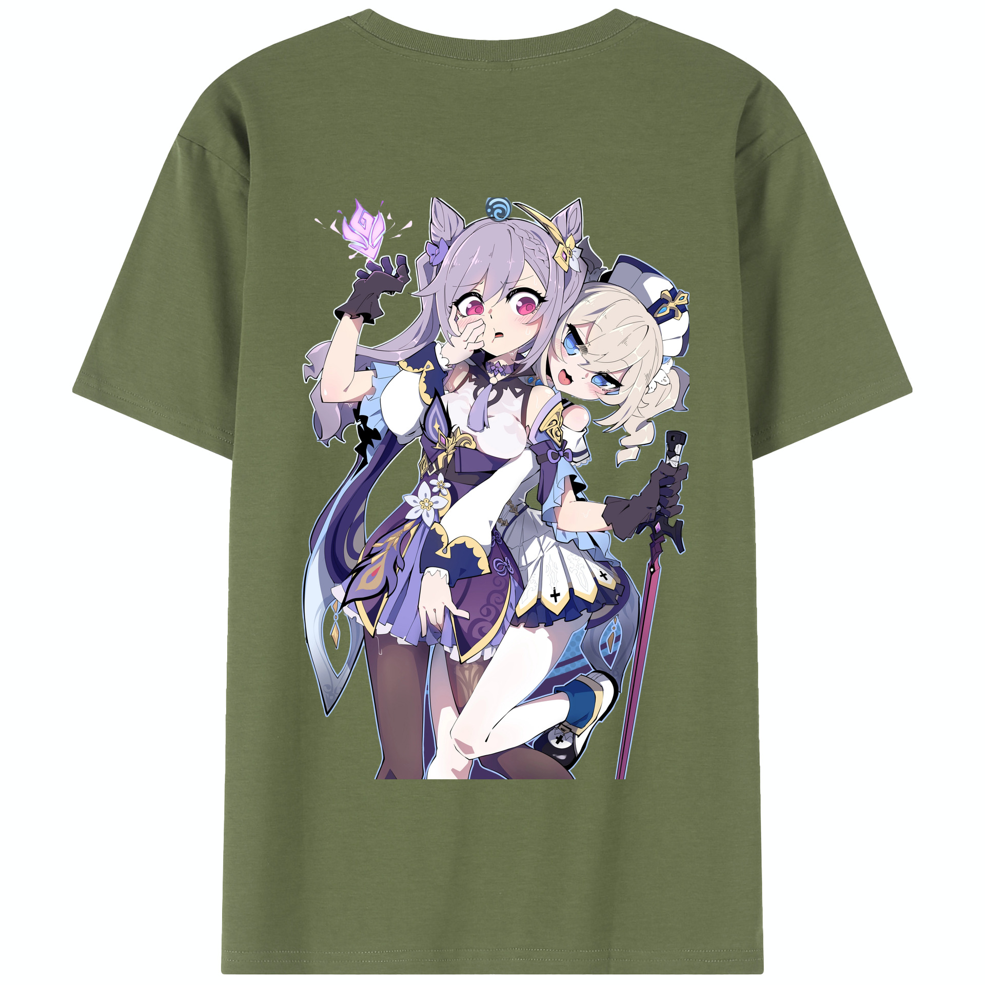 げんし神 刻晴 こくせい genshin Kokusei 綿100％半袖Tシャツ（背面プリント）
